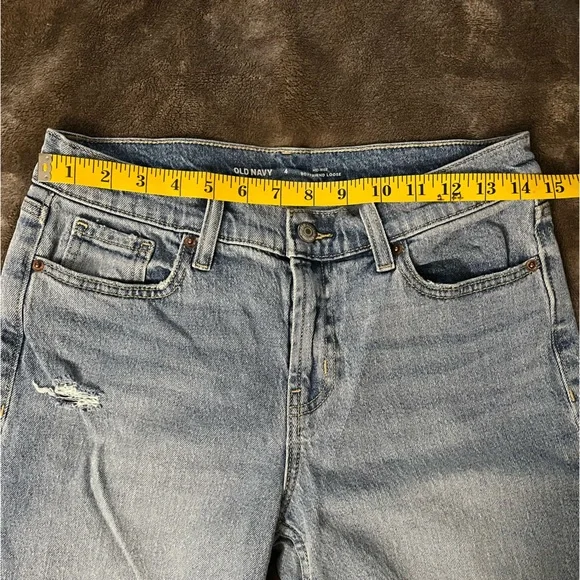 Old Navy Midrise Boyfriend Loose Jeans size 4 - Picture 5 of 13